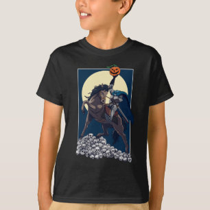 Sömnig ihålig häftlös häst Halloween T Shirt