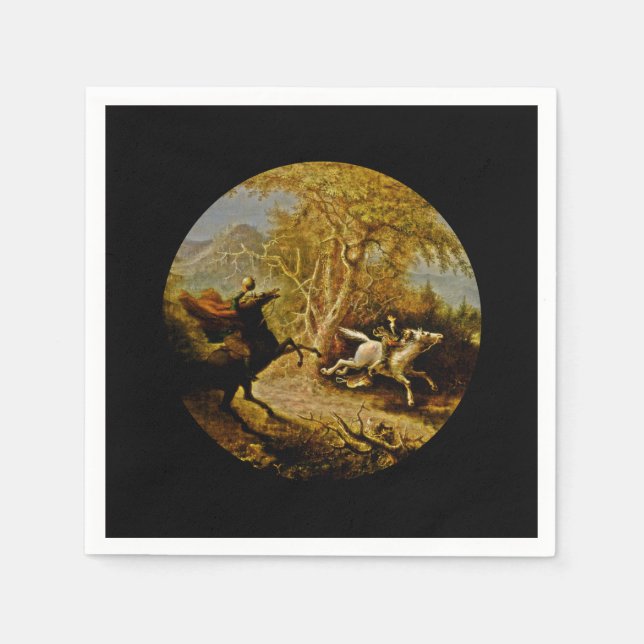 Sömnig ihålig häst, utan huvud pappersservett (Framsidan)