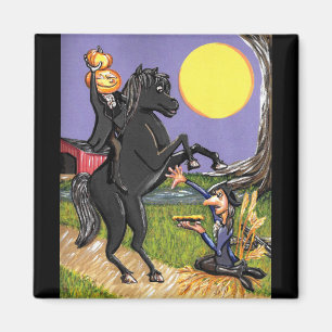 Sömnig ihåligt Ichabod Headless Horseman-utbyte Magnet