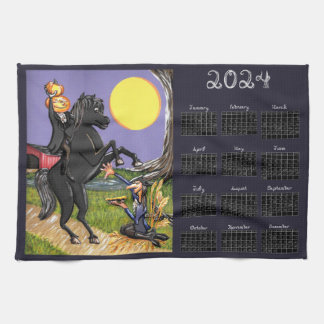 Sömnig ihåligt inspired Headless Horseman Ichabod Kökshandduk