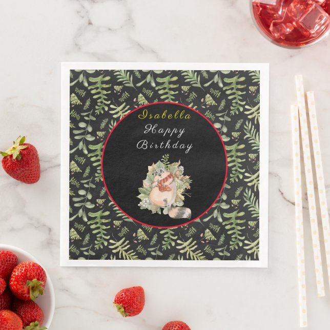 Sömnig ikonen Anpassa text och Färg Pappersservett (Insitu)