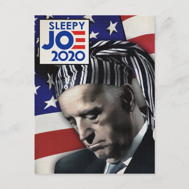Sömnig Joe Biden 2020-vykort Vykort (Framsida)
