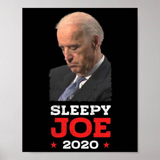 Sömnig Joe - Funny Joe Biden Politiska valet Poster (Framsidan)