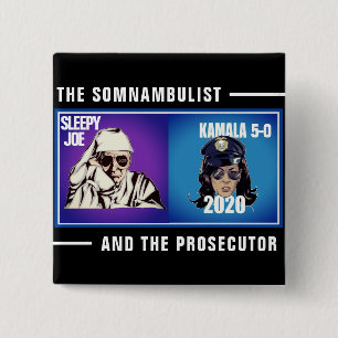 Sömnig Joe och Kamala 5-0-knapp Knapp