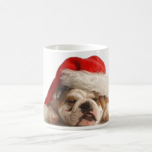 Sömnig julbulldoggmugg kaffemugg