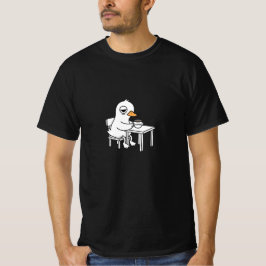 Sömnig kaffekaffed duck Morninstämning Roligt Sött T Shirt