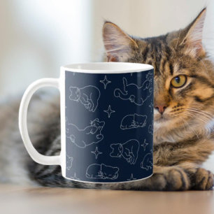 Sömnig Kat Klassisk Mugg – Mysig Katt som älskar t