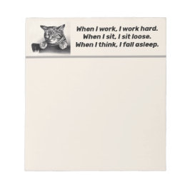 Sömnig katt, fet citat anteckningsblock