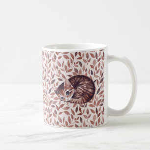 Sömnig katt kaffemugg