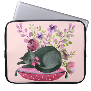 Sömnig Katt Laptop Fodral