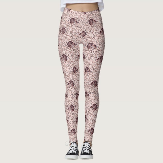 Sömnig katt leggings (Framsida)