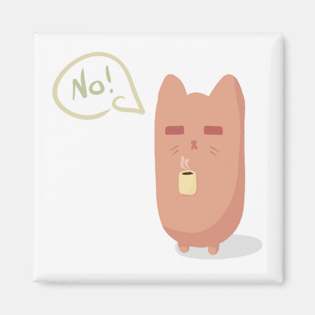 Sömnig Katt Magnet (Framsidan)