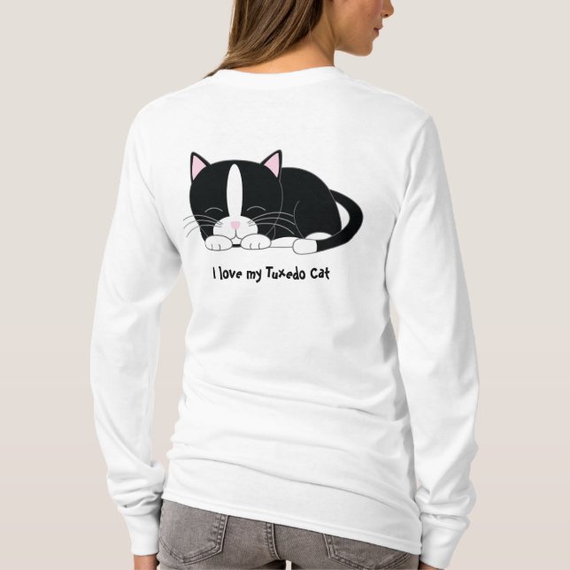 Sömnig kattunge {smokingen} tröja (Baksida)