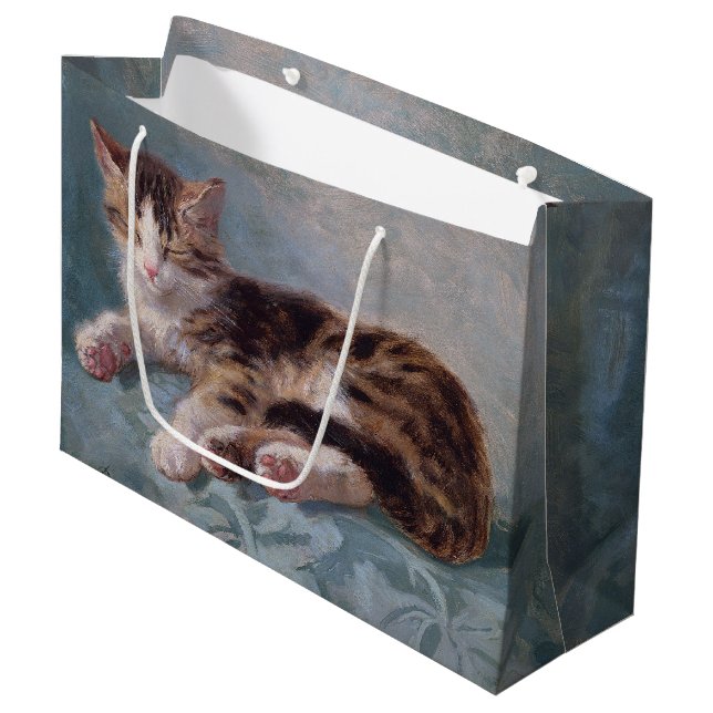 Sömnig Kitten av Henriette Ronner-Knip (Framsidan Vinklad)