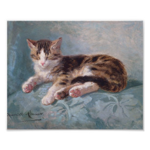 Sömnig Kitten av Henriette Ronner-Knip Fototryck