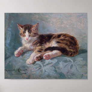 Sömnig Kitten av Henriette Ronner-Knip Poster