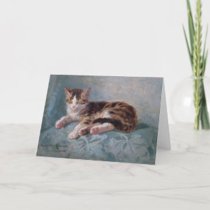 Sömnig Kitten av Henriette Ronner-Knip Tack Kort