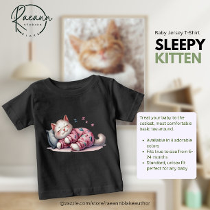 Sömnig Kitten Baby Bra Jersey T-Shirt