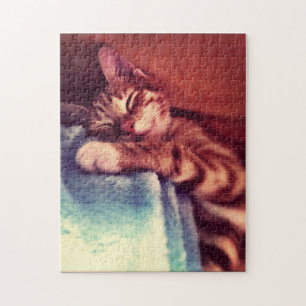 Sömnig Kitten Puzzle Pussel