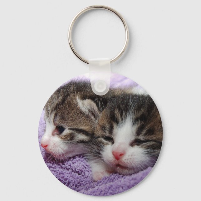 Sömnig kittens nyckelring (Framsida)