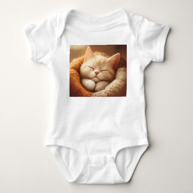 Sömnig Kitty T Shirt (Framsida)