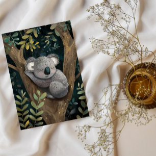 Sömnig Koala i Träd Greeting Card Helg Vykort