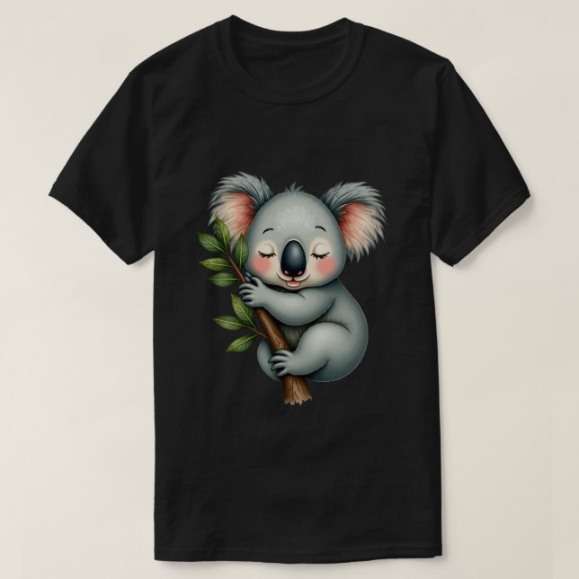 Sömnig Koala T Shirt (Design framsida)