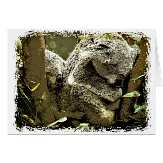 Sömnig Koalas Hälsningskort