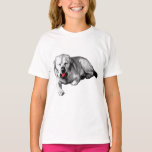 Sömnig labben med Red Heart Tunga T Shirt<br><div class="desc">Den halvvakna flin du kan bära. Lätt humör för kaffe springa,  läckage går och långsamt Söndag. Tyst lekfull,  väldigt lab.</div>