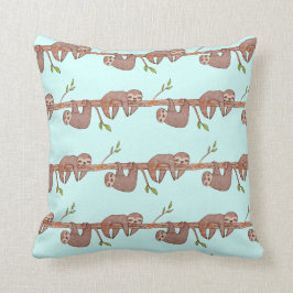Sömnig Lazy Baby Sloth Mönster Pillow Kudde