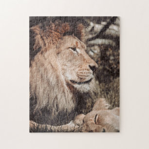 Sömnig Lejon Puzzle Pussel