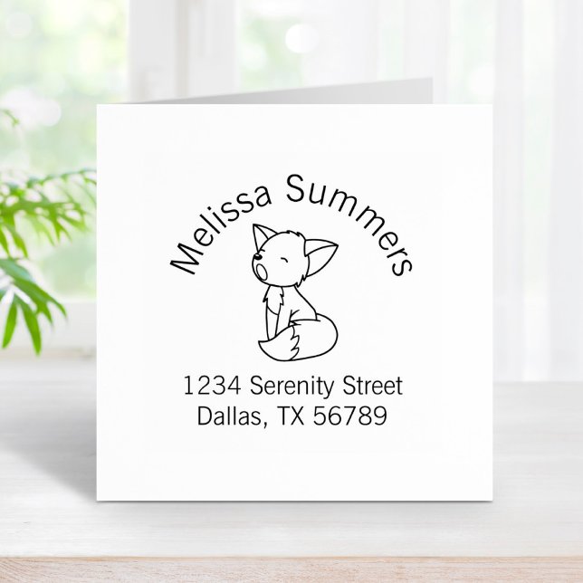 Sömnig Little Fox Arch Adress Stämpel (Skapare uppladdad)