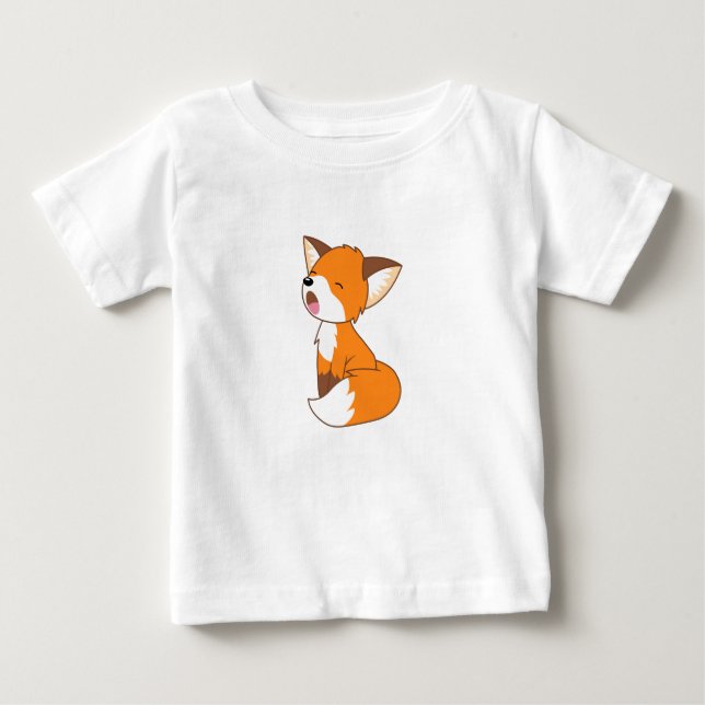 Sömnig Little Fox Tee (Framsida)