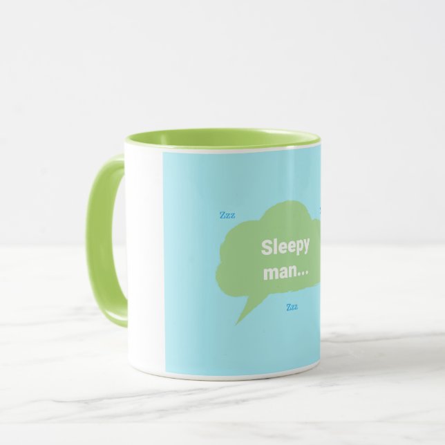 Sömnig man mugg (Framsida vänster)