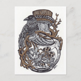 Sömnig Mjölk i Flaska Vykort