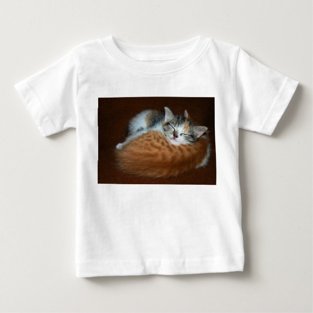 Sömnig mjuka kattungar t-shirt (Framsida)
