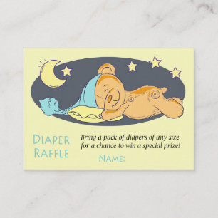 Sömnig nalle Diaper Raffle Biljett