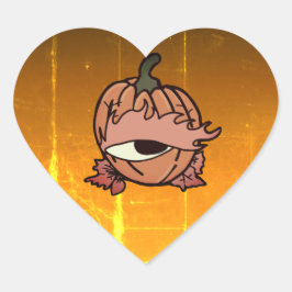 Sömnig Öga i talokepumpan Hjärtformat Klistermärke