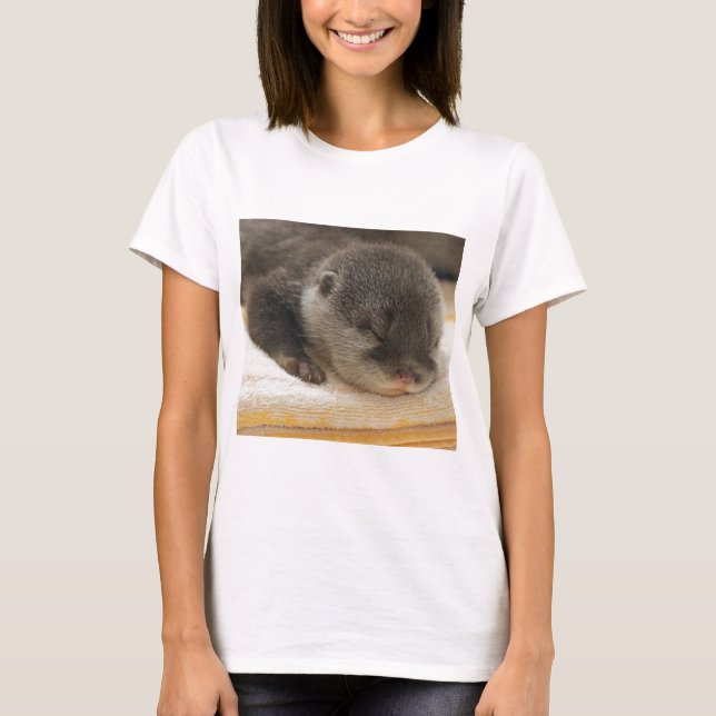 Sömnig Otter T-shirt (Framsida)
