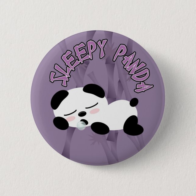 Sömnig Panda Knapp (Framsida)