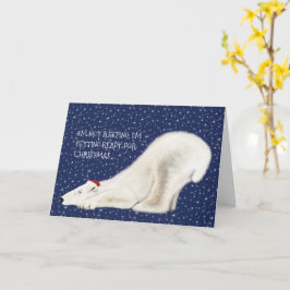 Sömnig Polar Bear-julkort Kort