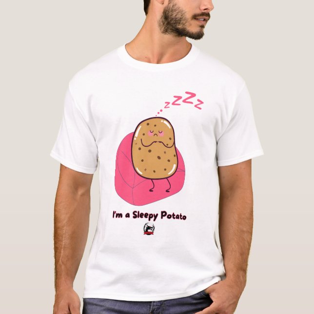 Sömnig potatis t shirt (Framsida)