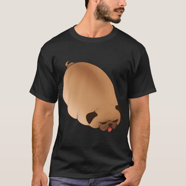 Sömnig Pug T Shirt (Framsida)