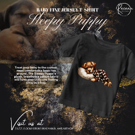 Sömnig Puppy Baby Bra Jersey T-Shirt