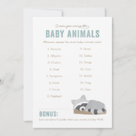 Sömnig Raccoon Baby djur Game Board