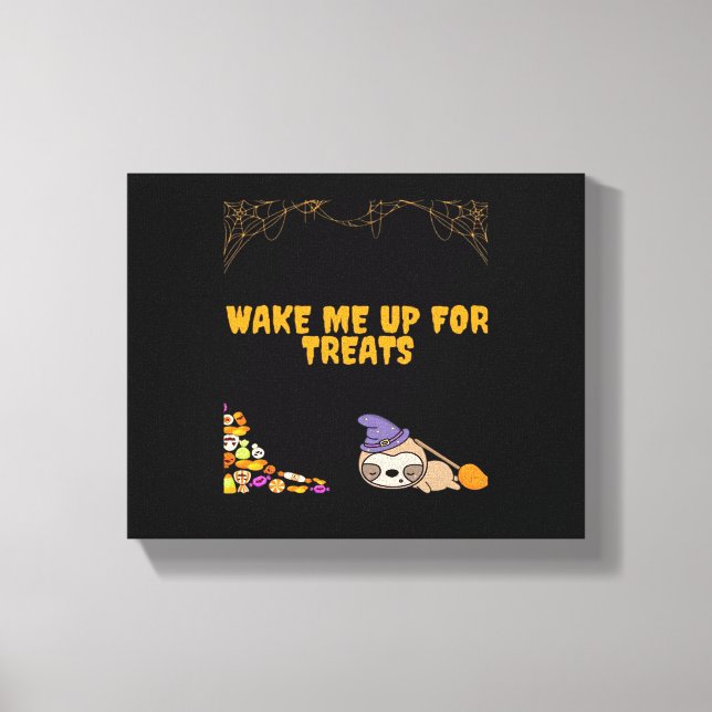 Sömnig redot för Halloween-behandlingar! Klassisk  Canvastryck (Framsida)