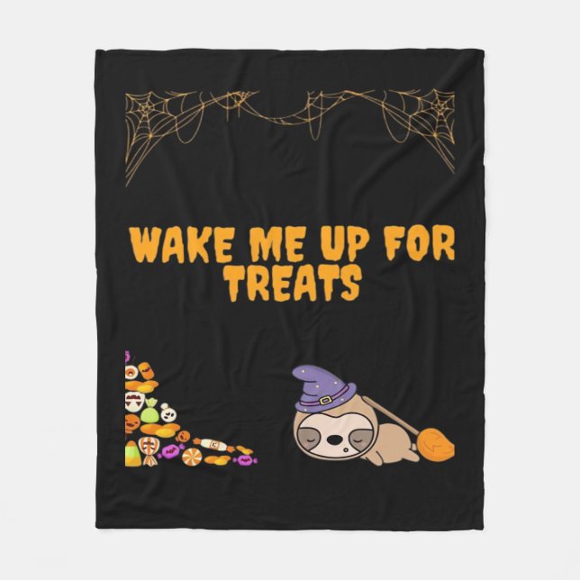 Sömnig redot för Halloween-behandlingar! Klassisk  Fleecefilt (Framsidan)