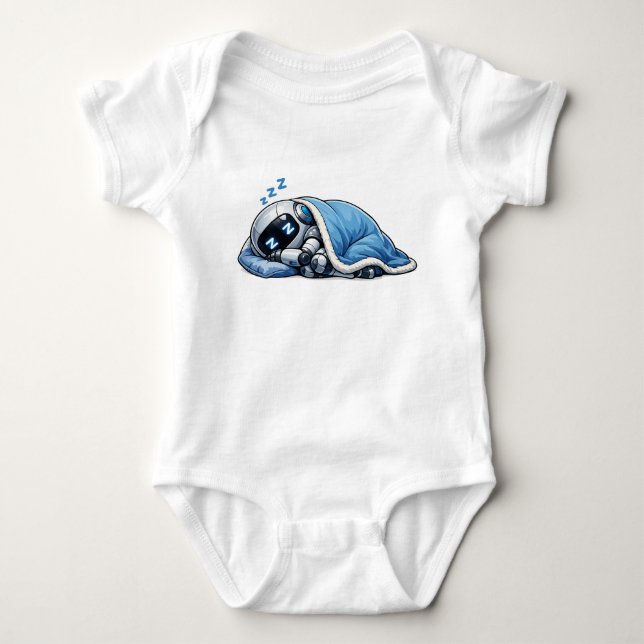 sömnig robot t shirt (Framsida)