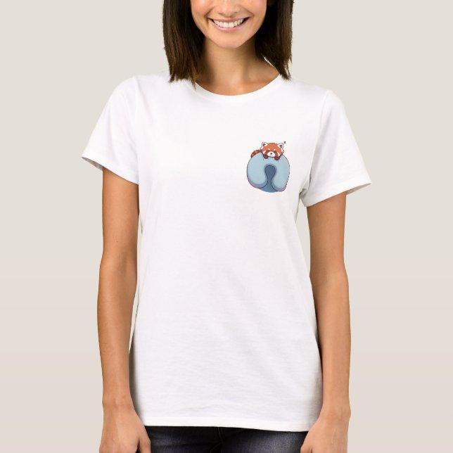 Sömnig Röd Panda T Shirt (Framsida)