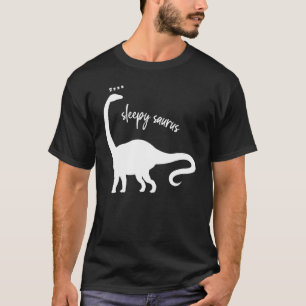 Sömnig Saurus Dinosaur Reptile Animal Graphic T Shirt